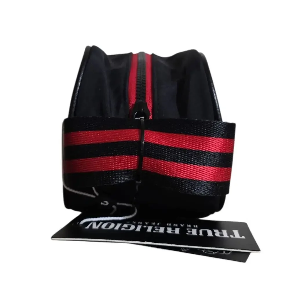 True Religion Toiletry Bag Grooming Dopp Kit Travel Shave Cosmetic Case Penn Blk